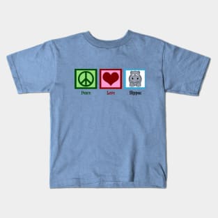 Peace Love Hippos Kids T-Shirt